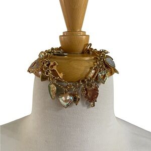 Kirks Folly Key to My Heart Gold Charm Bracelet